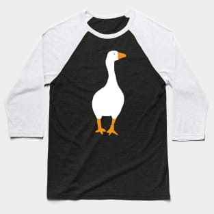 Minimal Abstract White Goose Gamer Baseball T-Shirt